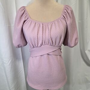 Elegant Pink Textured Women's Top